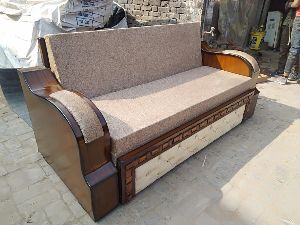 Modern Velvet Sofa Bed view 8
