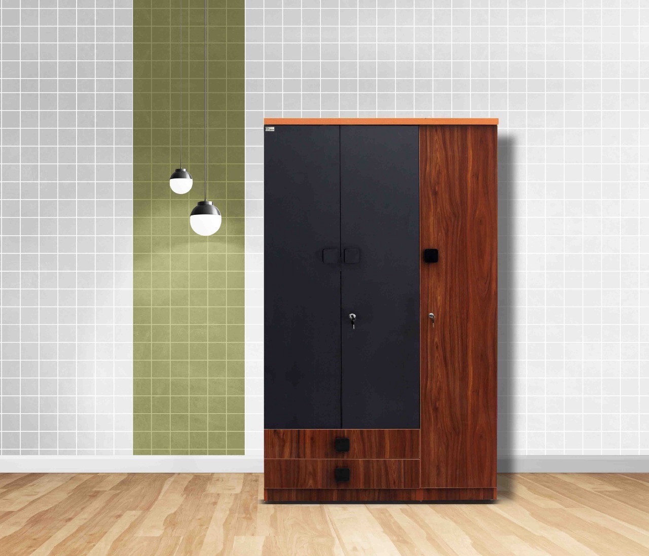 Modern 3 Door Wardrobe view 2