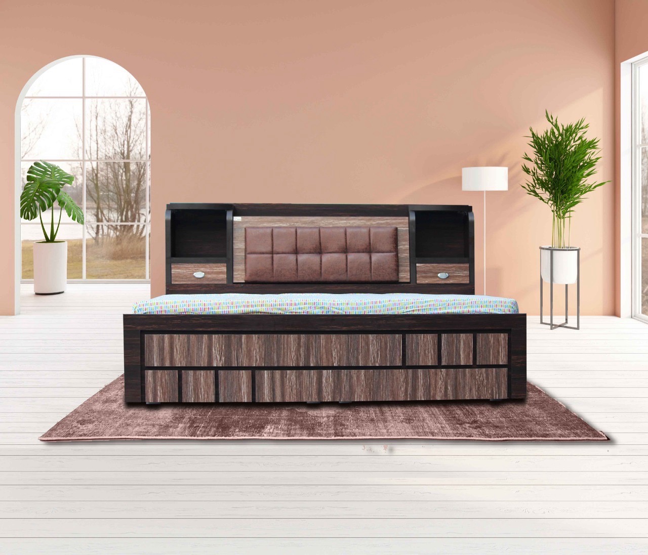 Modern Bed with Storage view 2