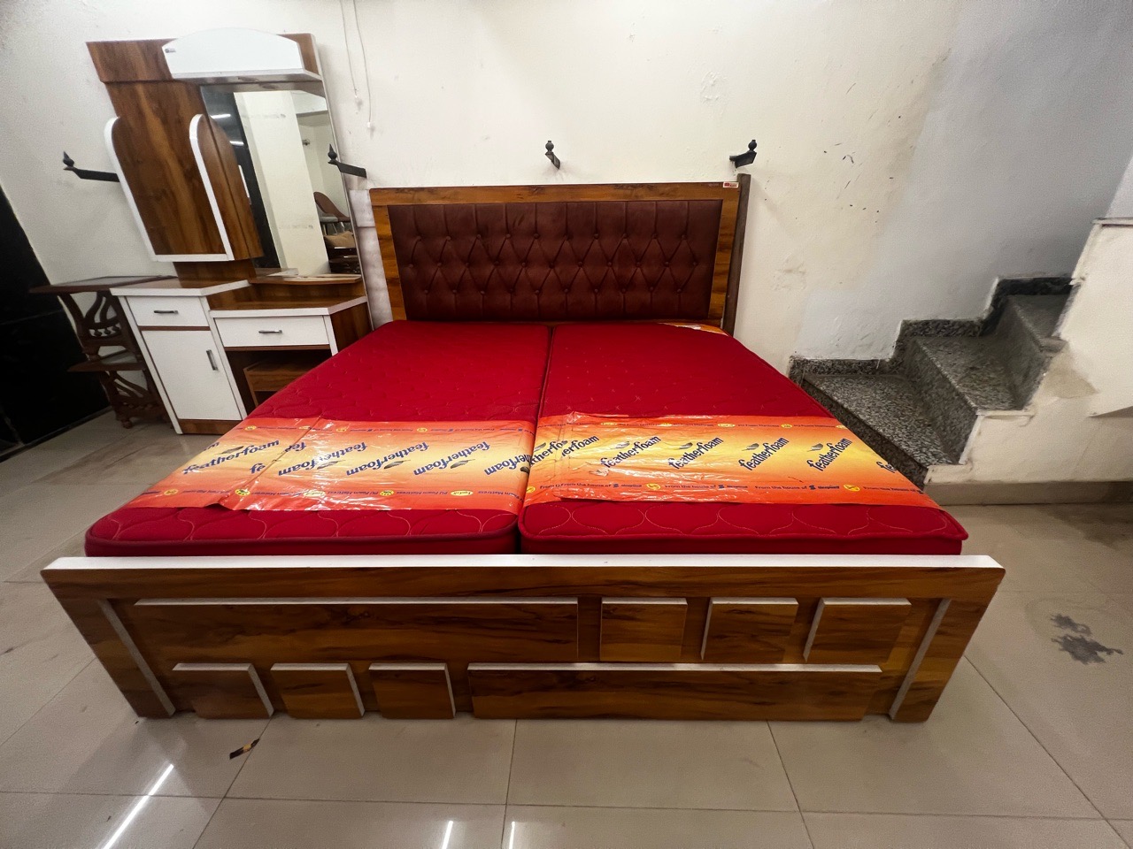 Stylish Wooden Bed view 2