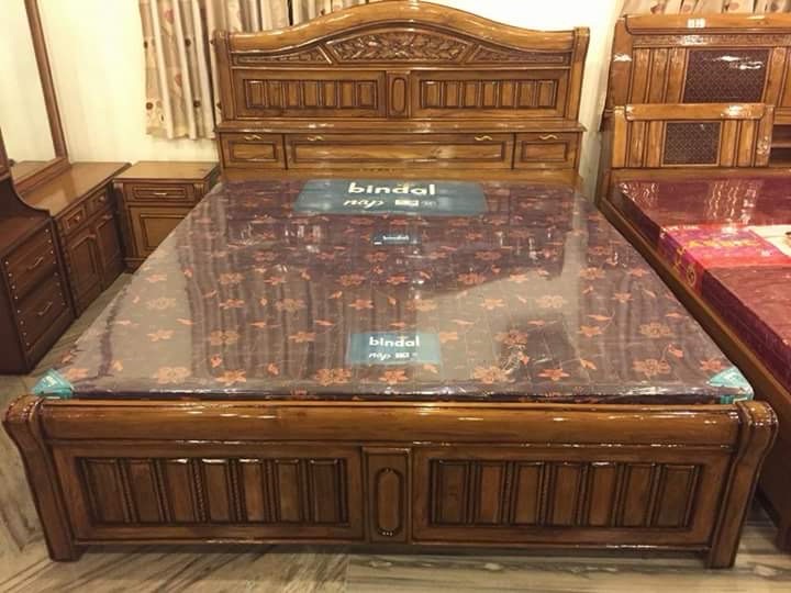 Wooden Carved Bed view 2