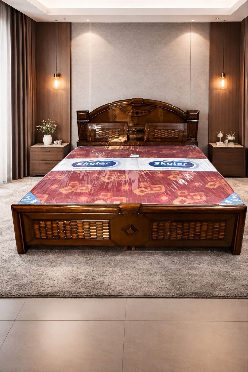 Teak Wooden Bed view 2