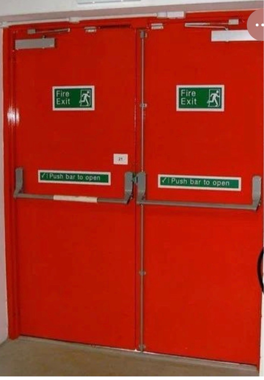 Red Fire Exit Door