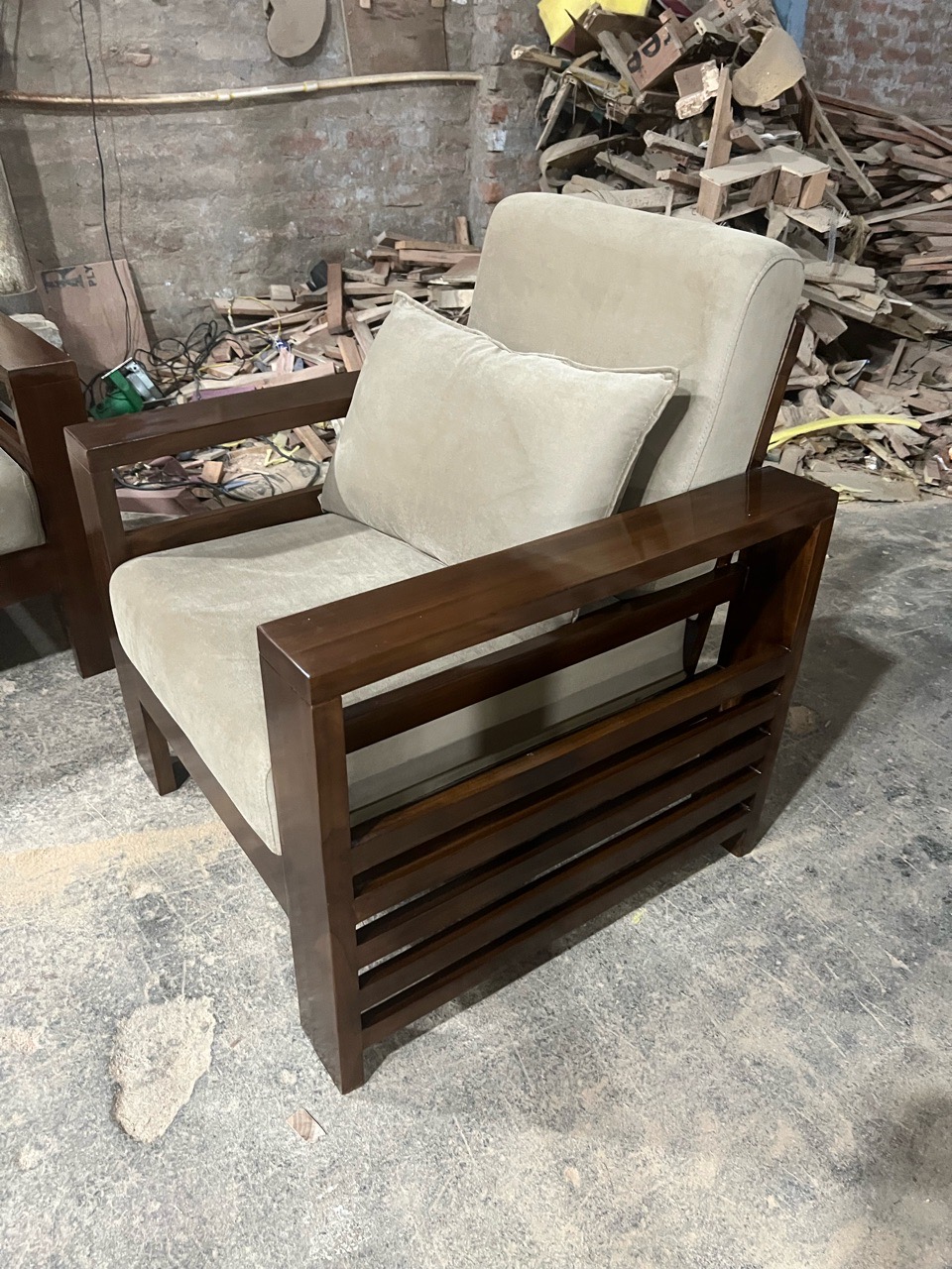 Wooden Teak  Sofa Set view 4