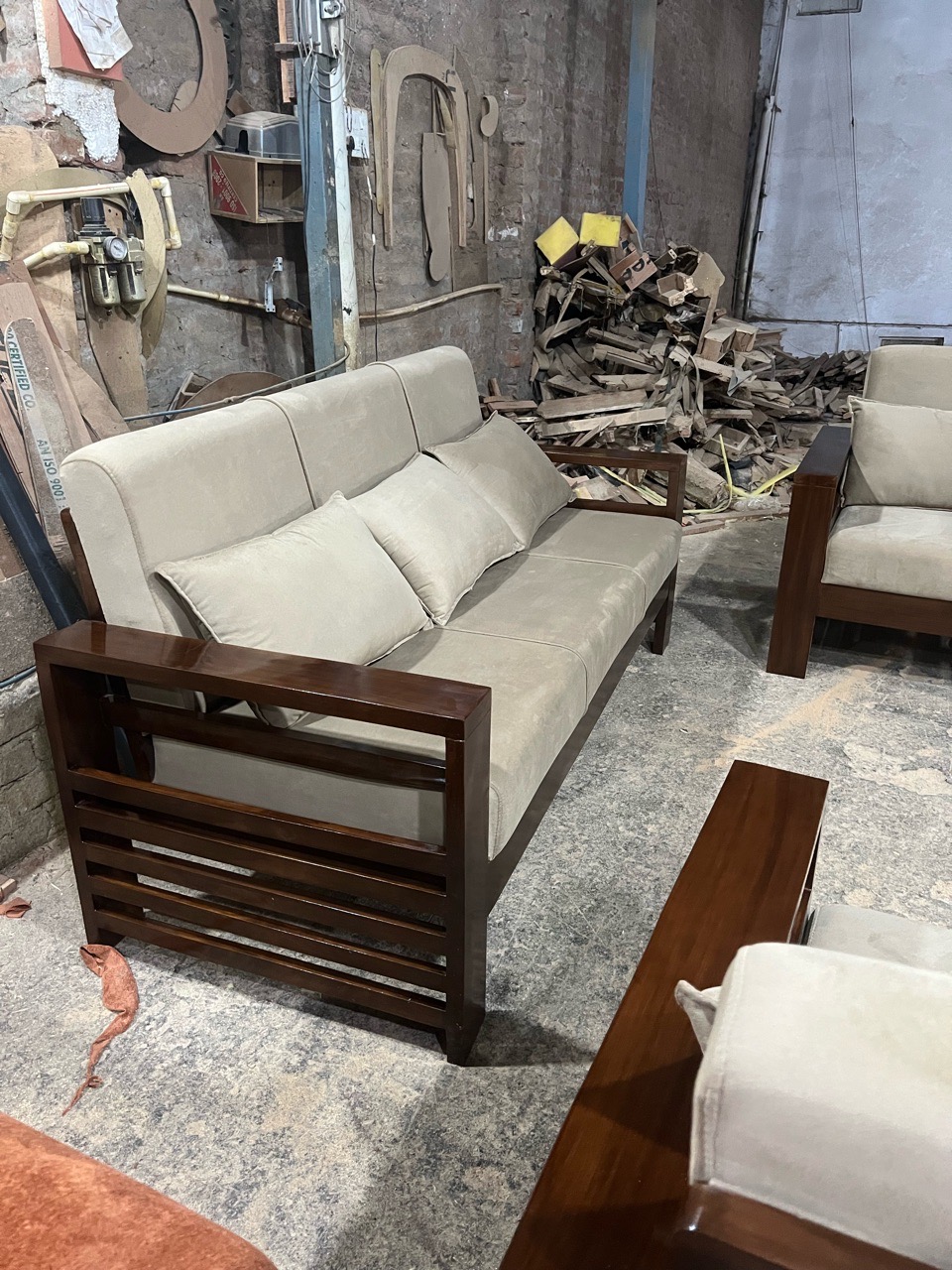 Wooden Teak  Sofa Set view 7