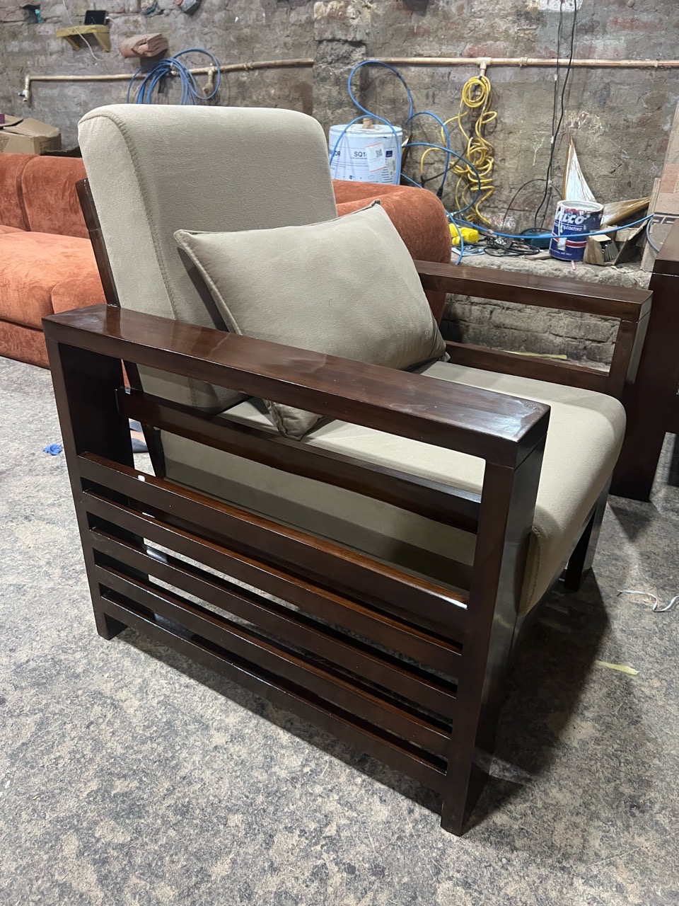 Wooden Teak  Sofa Set view 9