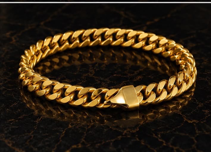 Men Gold Bracelet view 2