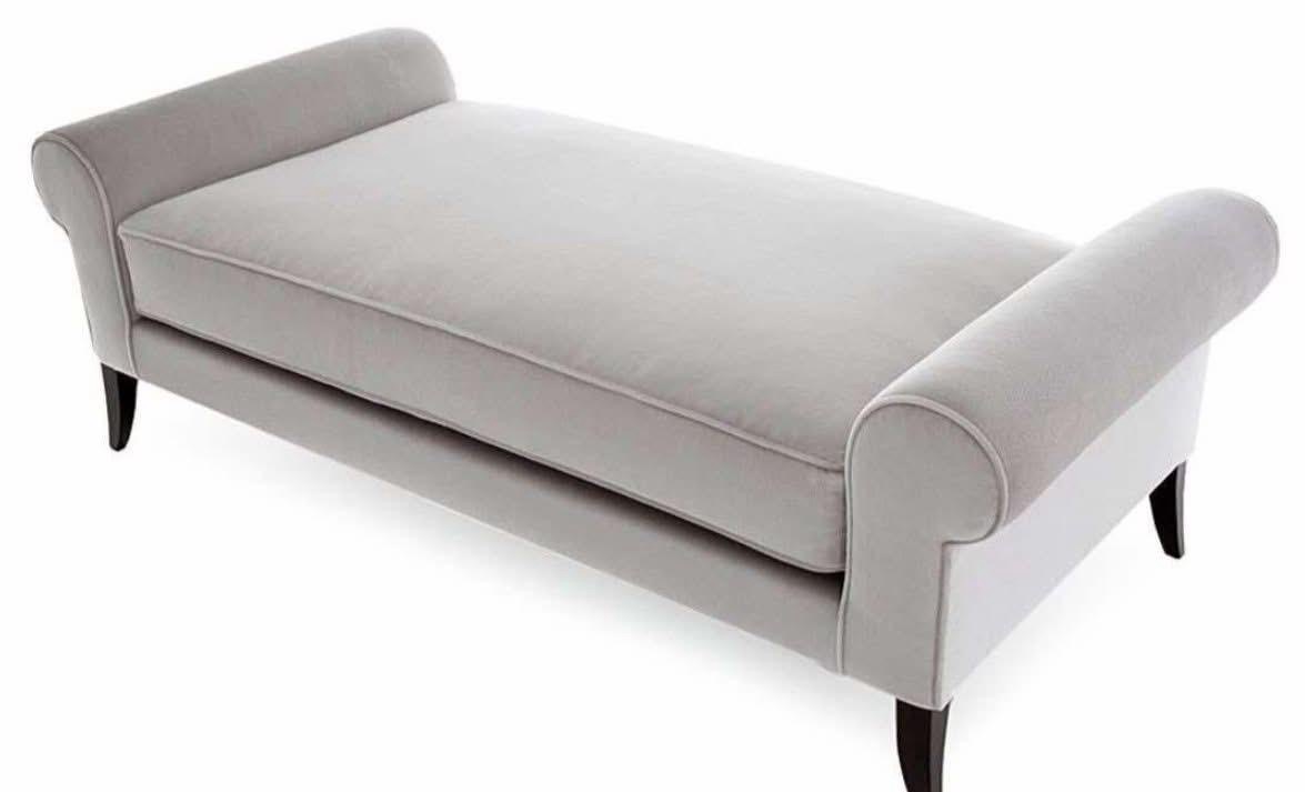 Elegant Gray Chaise Couch view 2