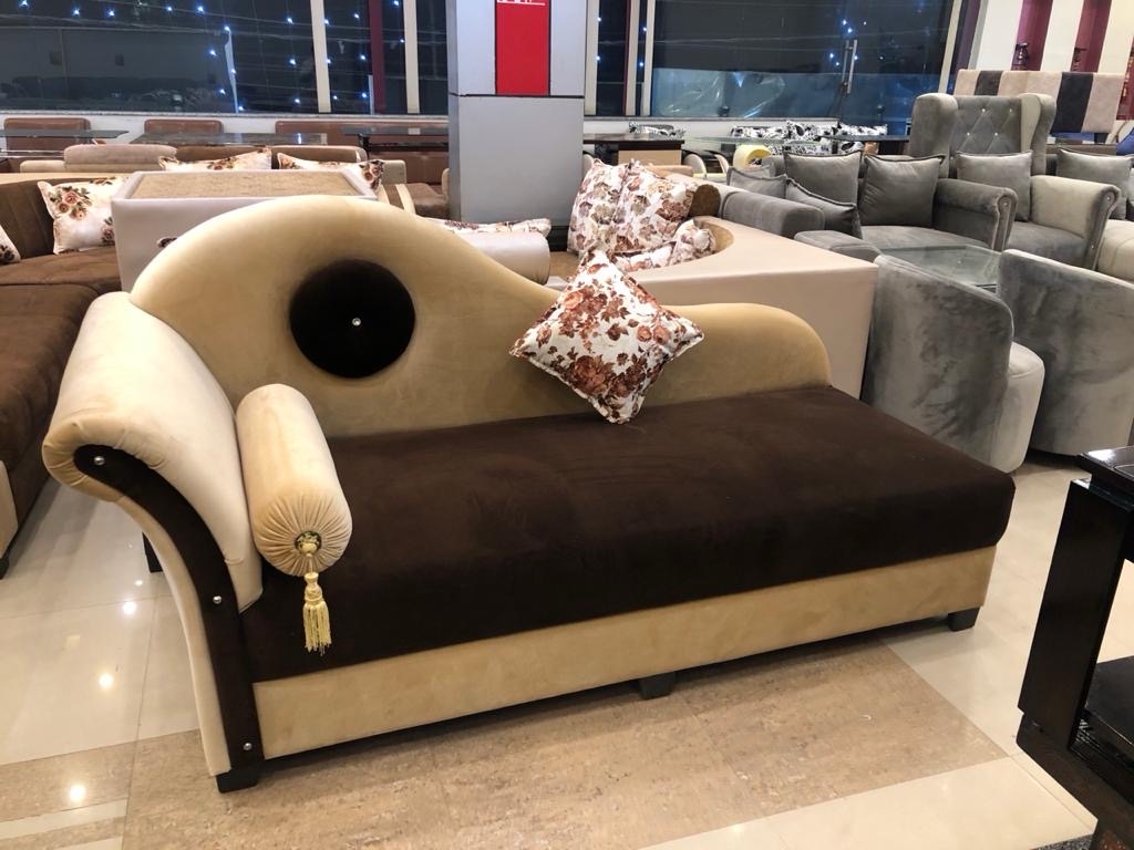 Elegant Couch with Floral Cushions view 2