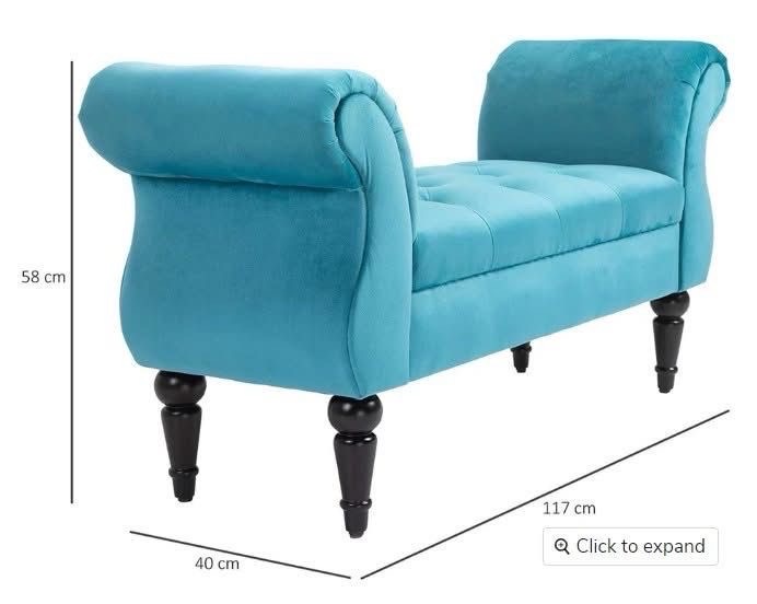 Mint Green Velvet Couch view 2