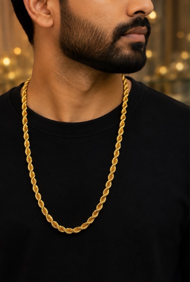 Gold Haveli Classic Rope Chain view 2