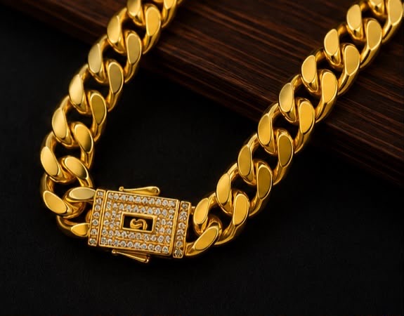 Cuban Chain Gold Plated view 3
