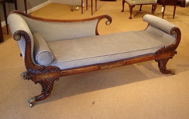 Elegant Yellow Chaise Lounge view 2