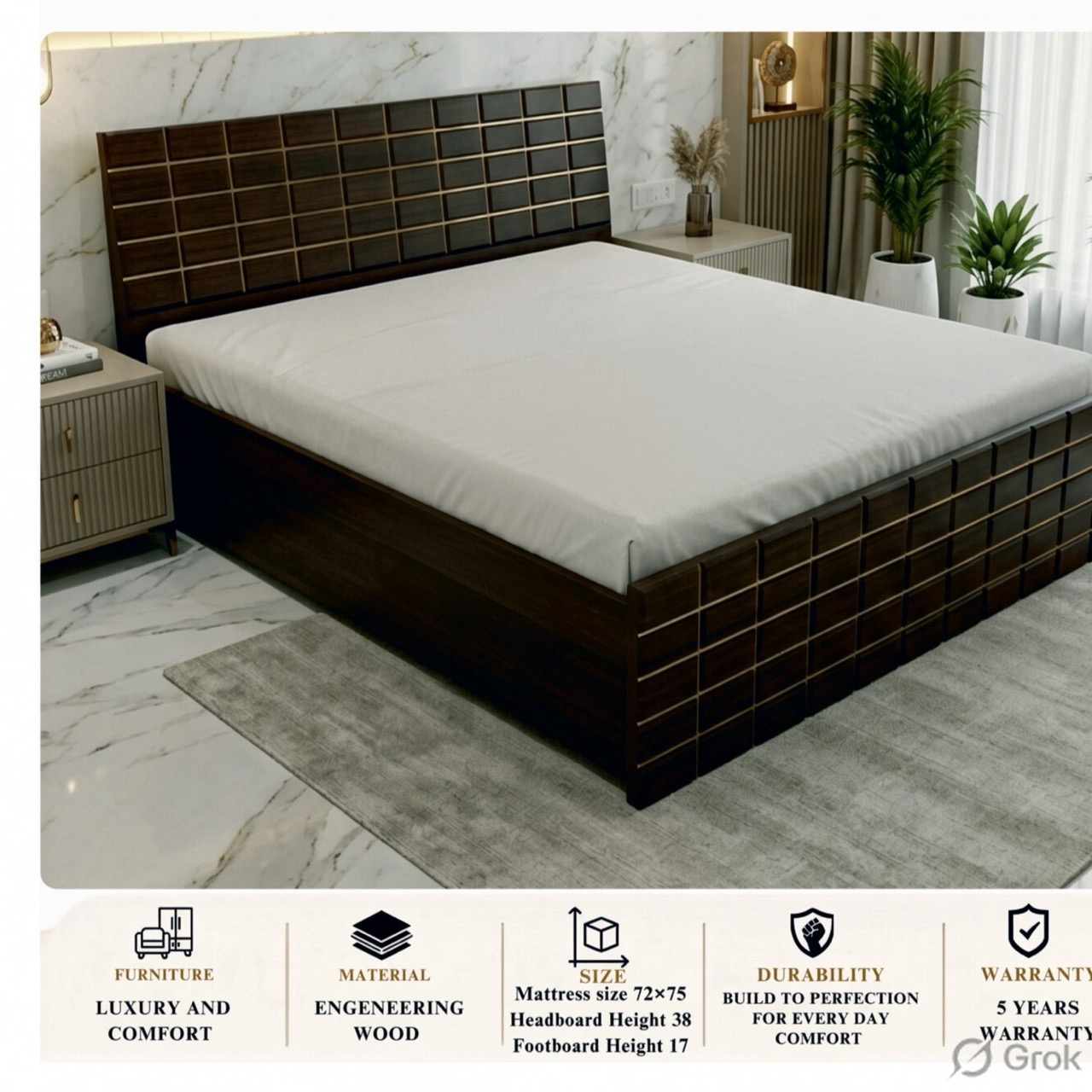 Engineering Wood Bed view 2