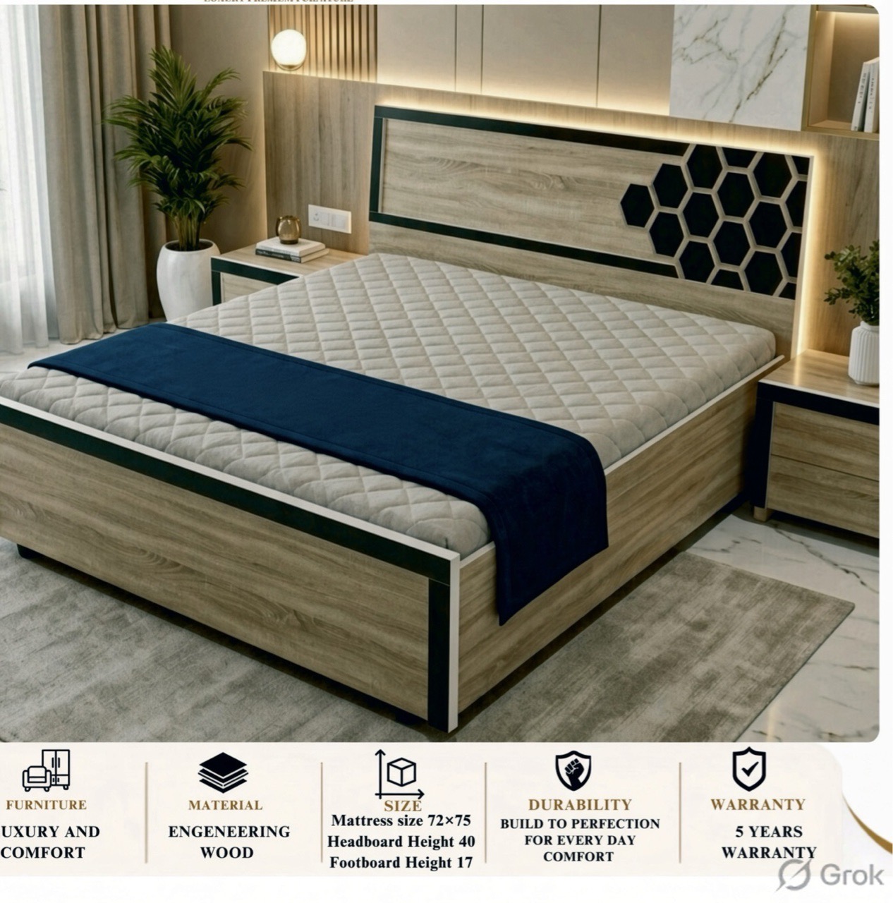 Engineering Wood Bed view 2