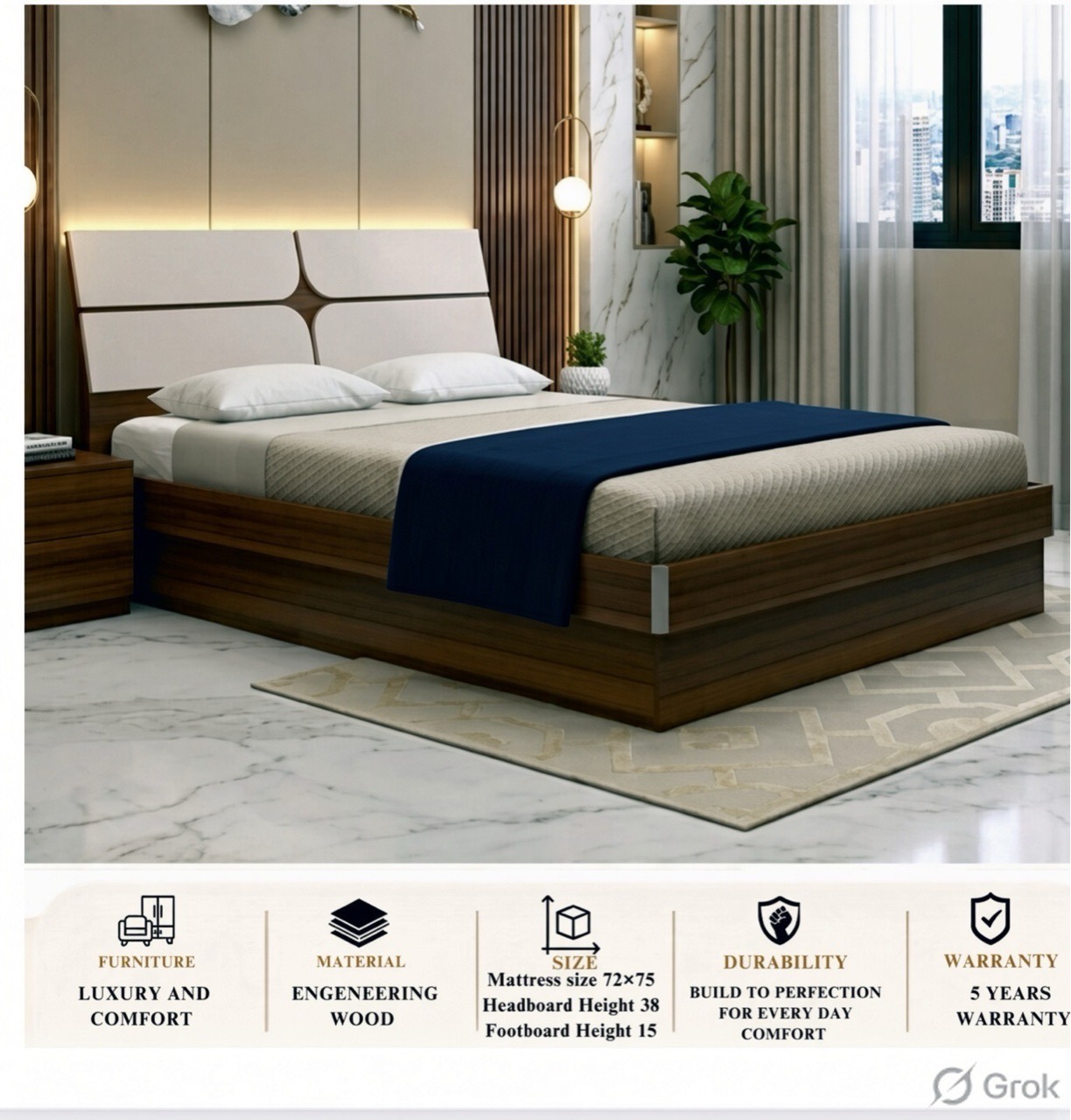 Enginerring Wood Bed view 2