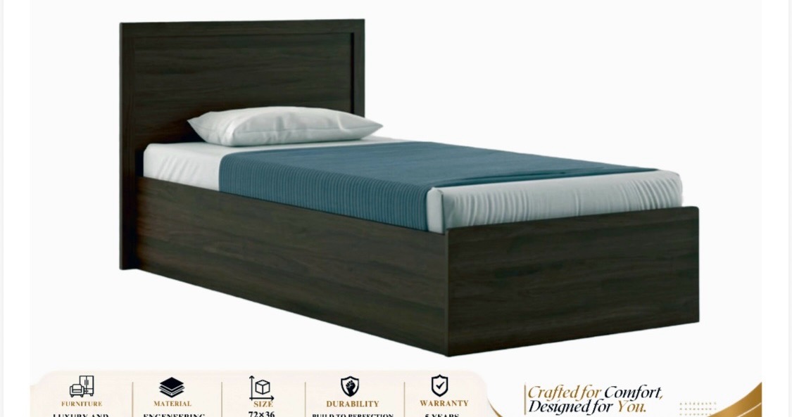 Engineering Wood Single Bed view 2