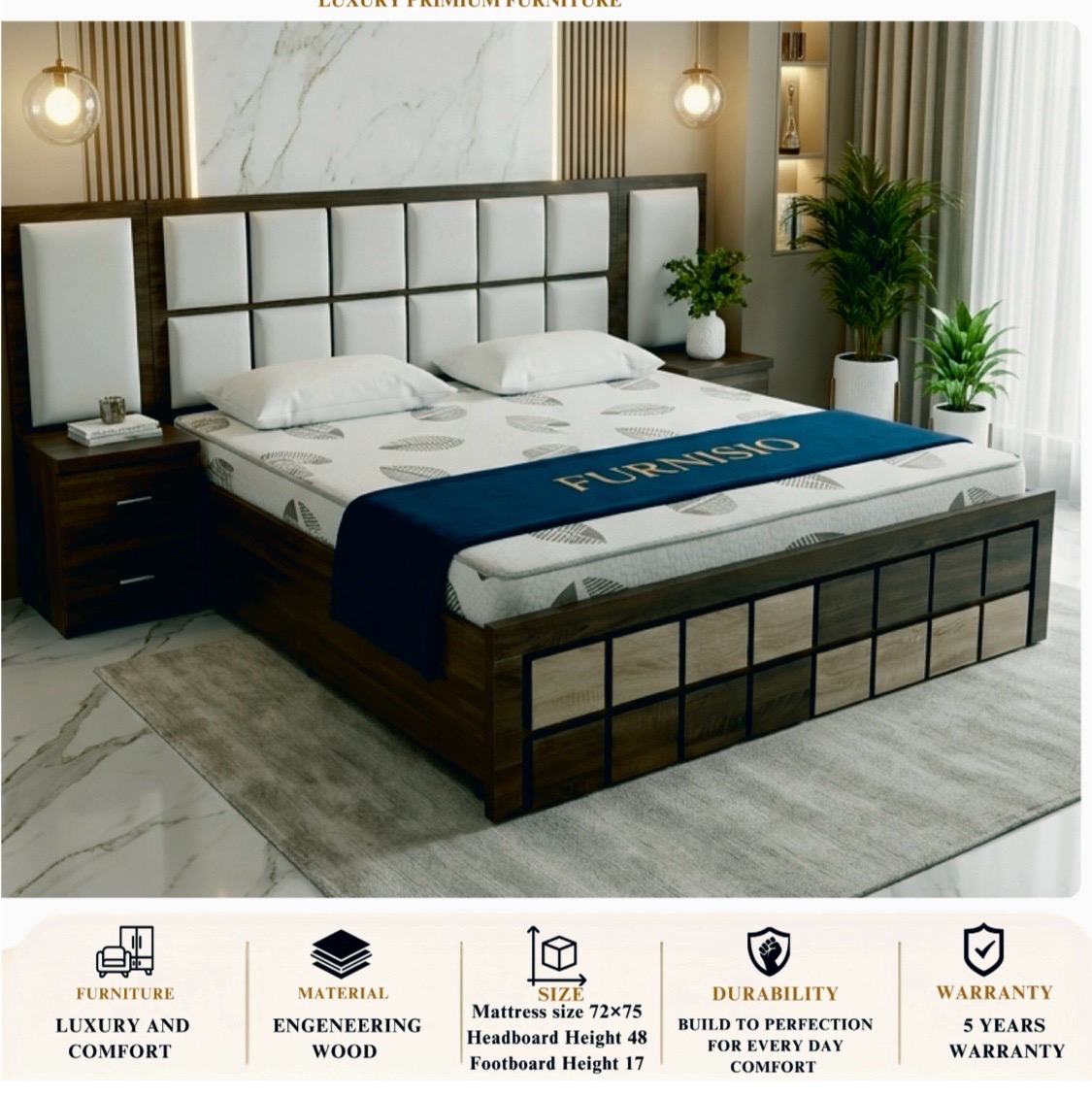 Furnisio Engneering Wood Bed view 2