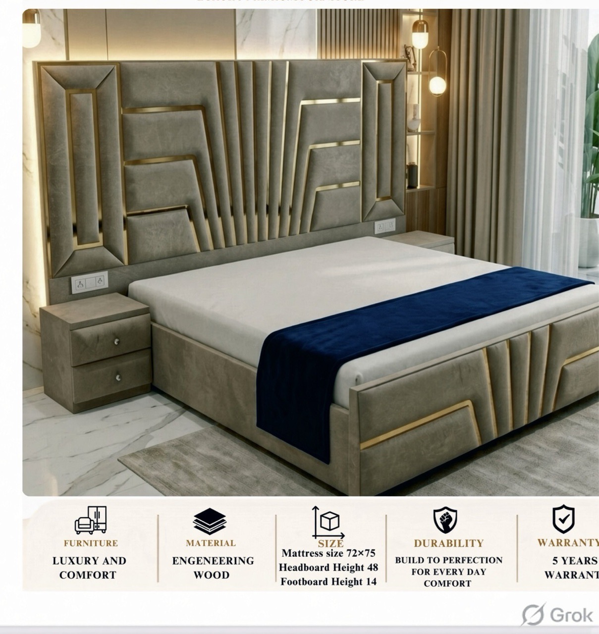 Luxury Engneering Wood Bed view 2