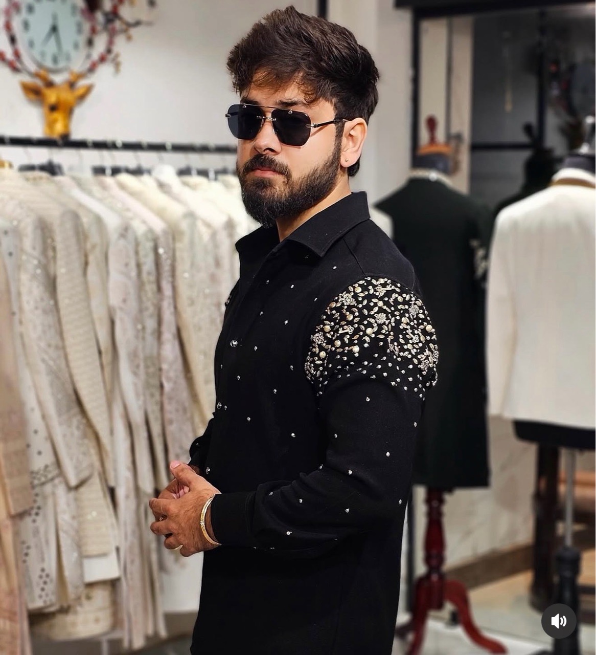Designer Black Shirt view 2