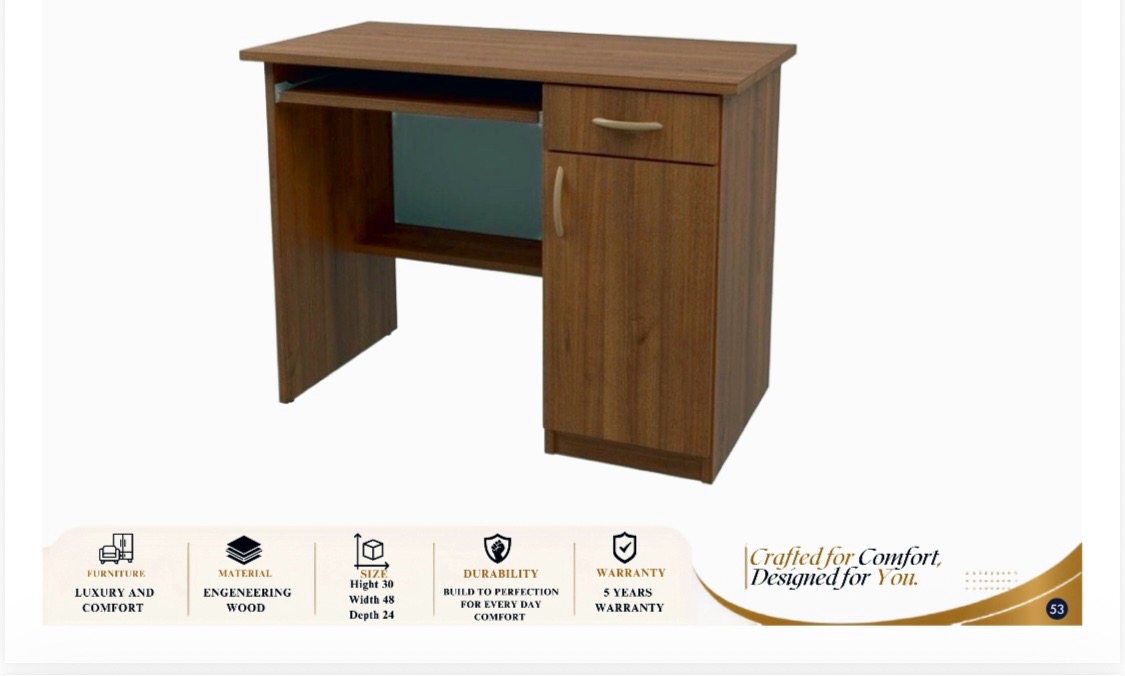 Engineering Wood Study Desk view 2