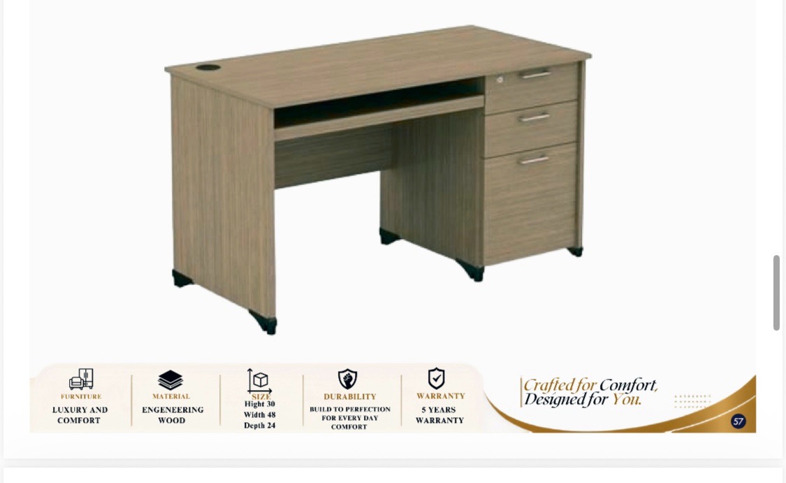 Engineering Wood Study Table view 2
