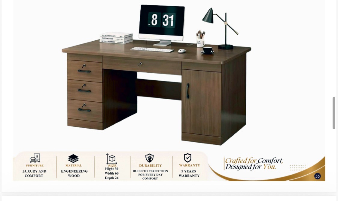 Engineering Wood Office Table view 2