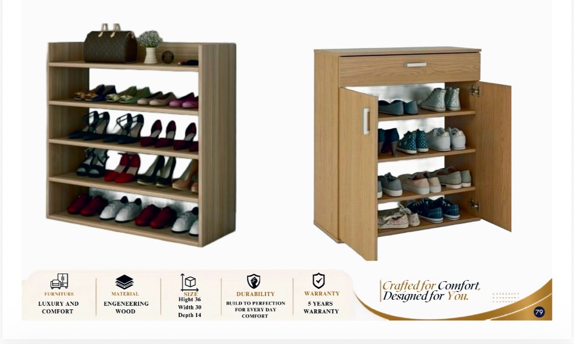 Enginnering Wood Shoe Rack view 2