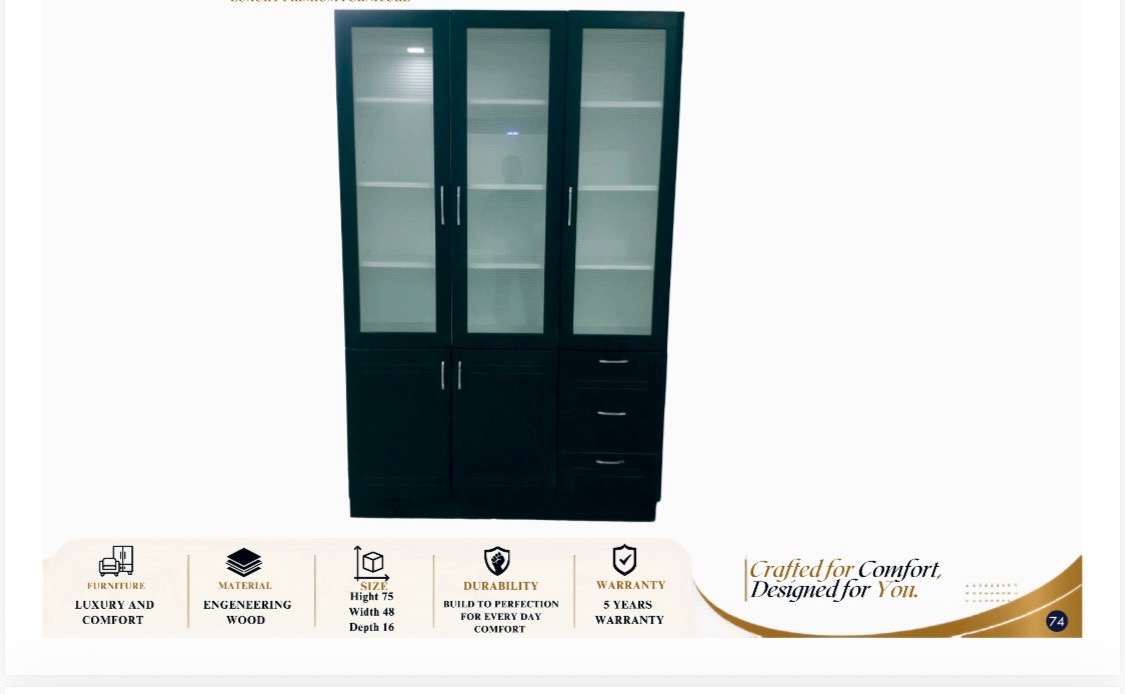 Engineering Wood Display Cabinet view 2