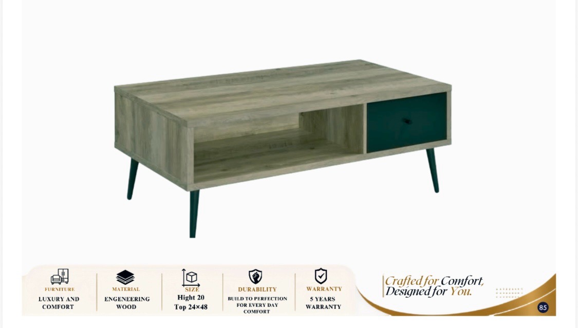 Engineered Wood Single Drawer Center Table view 2
