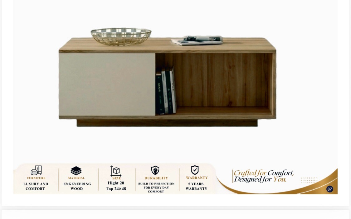 Engineered Wood Center Table view 2