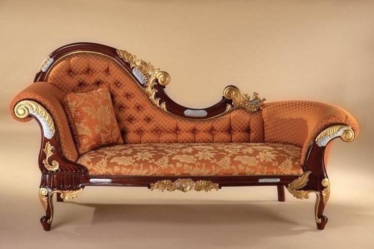 Elegant Carved Couch view 4