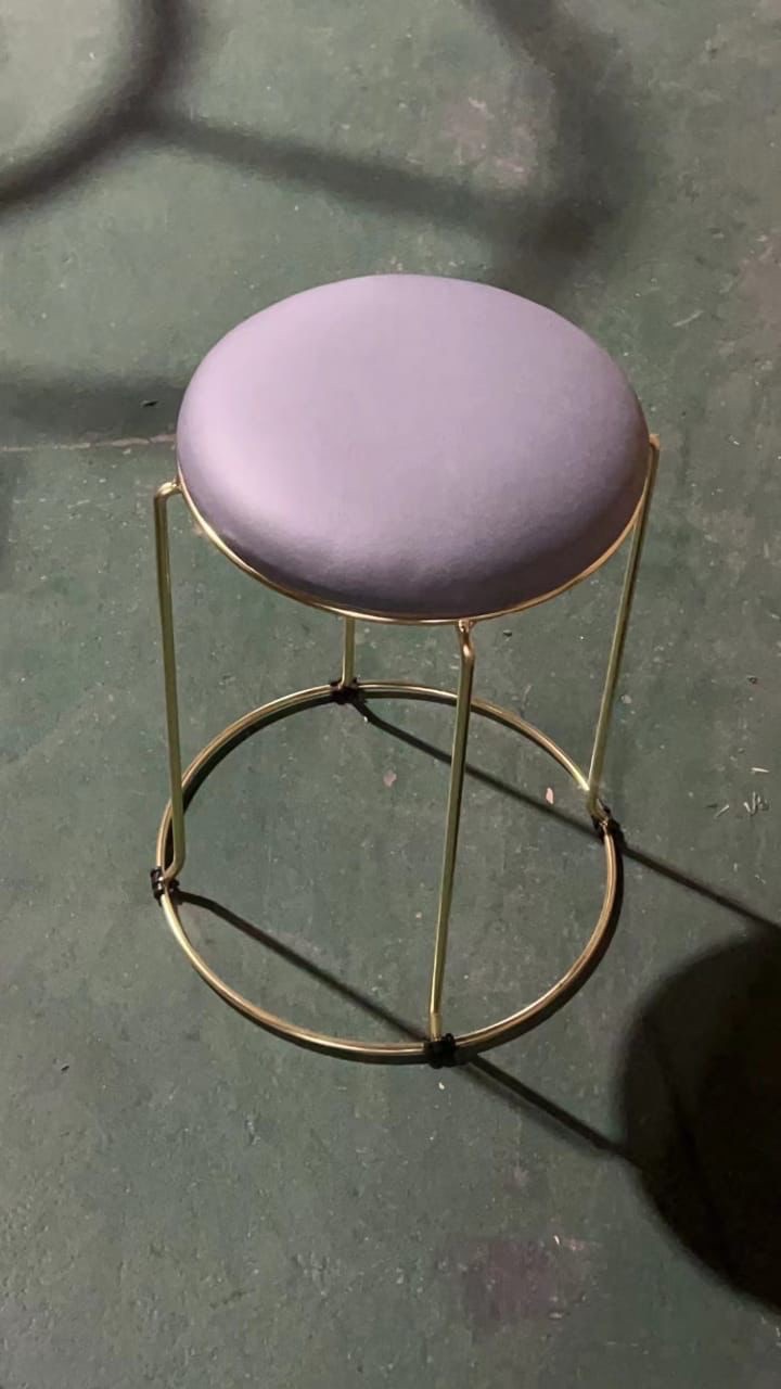 Gold Frame PVD Stool view 2