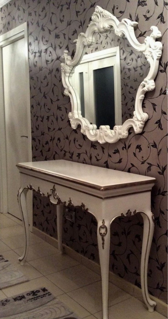 Elegant Console Table With Mirror view 2