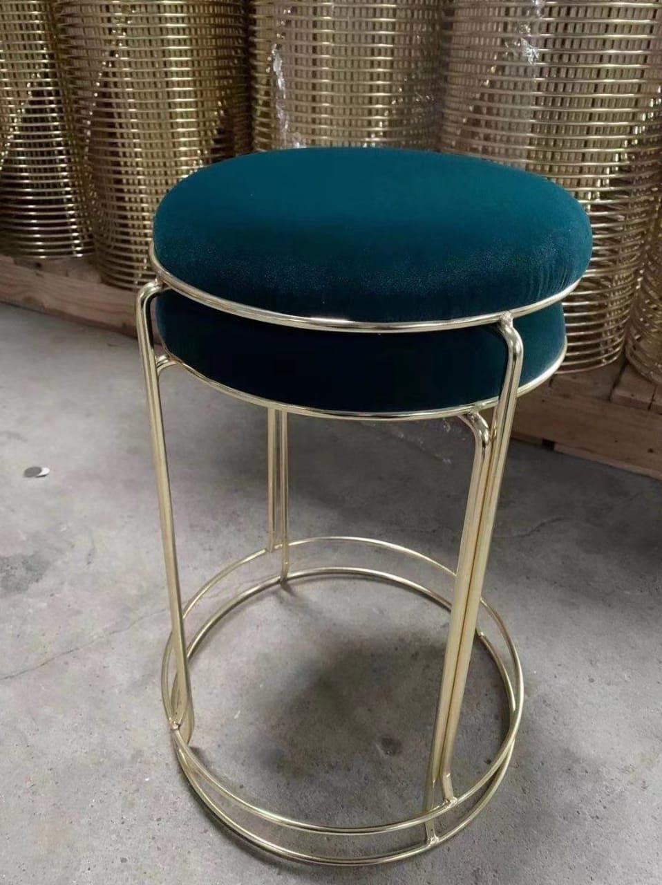 Gold Frame PVD Stool view 3