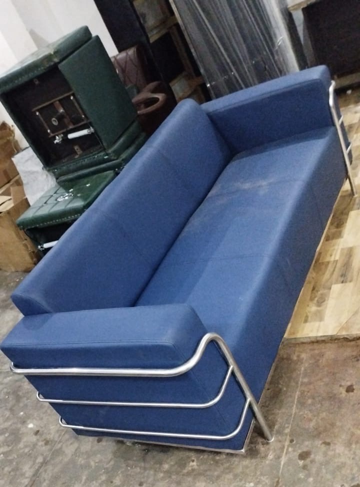 Modern Black 3 Seater Sofa view 6