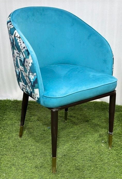 Red Velvet Accent Chair view 3