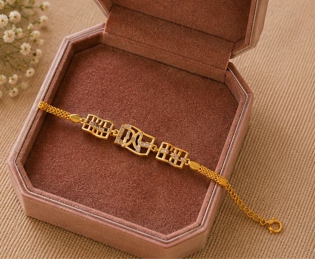 Designer Gold Bracelet view 3