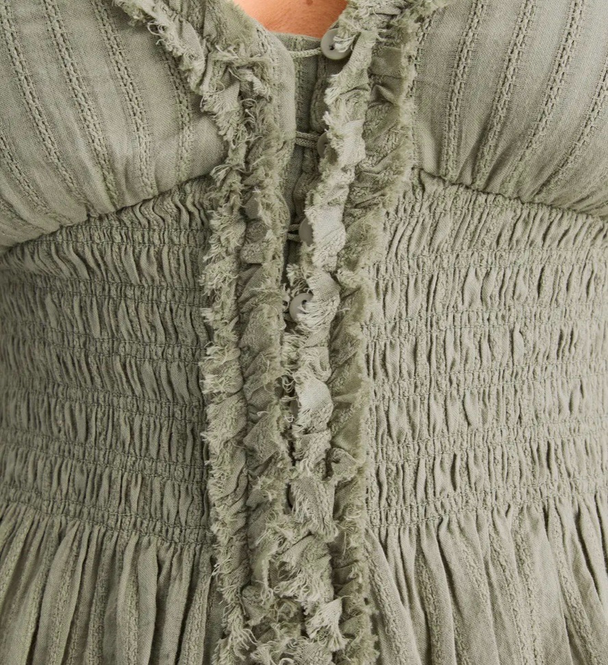 Ruffled Peplum Top view 3