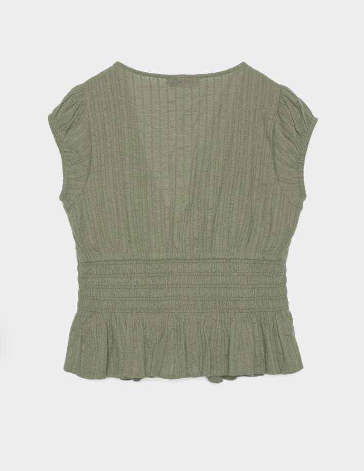 Ruffled Peplum Top view 7