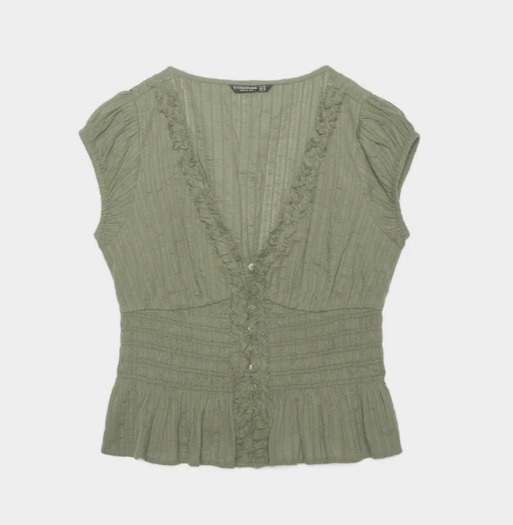 Ruffled Peplum Top view 6