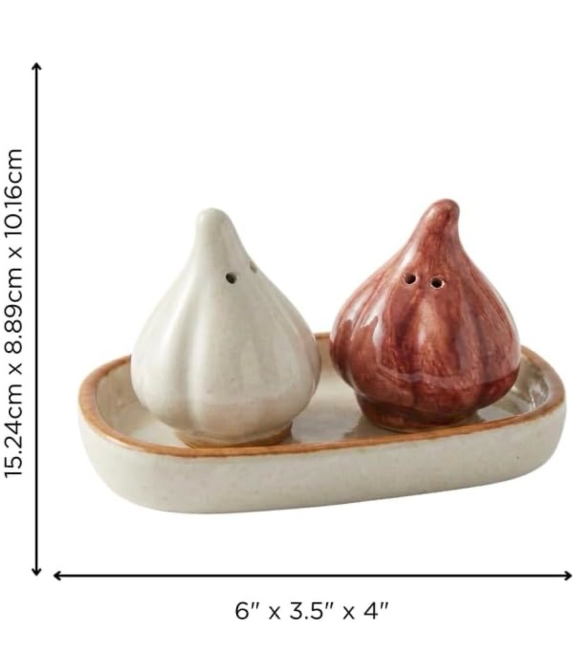 Ceramic Onion Salt & Pepper Shakers view 2