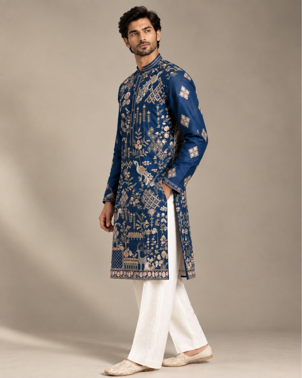 Embroidered Kurta view 3