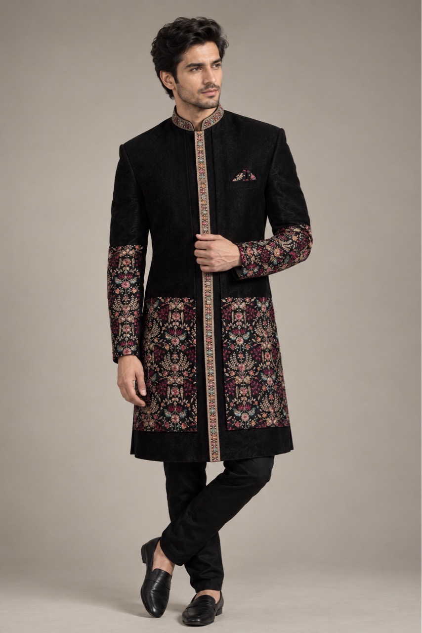 Embroidered Shrug Indo Western view 2