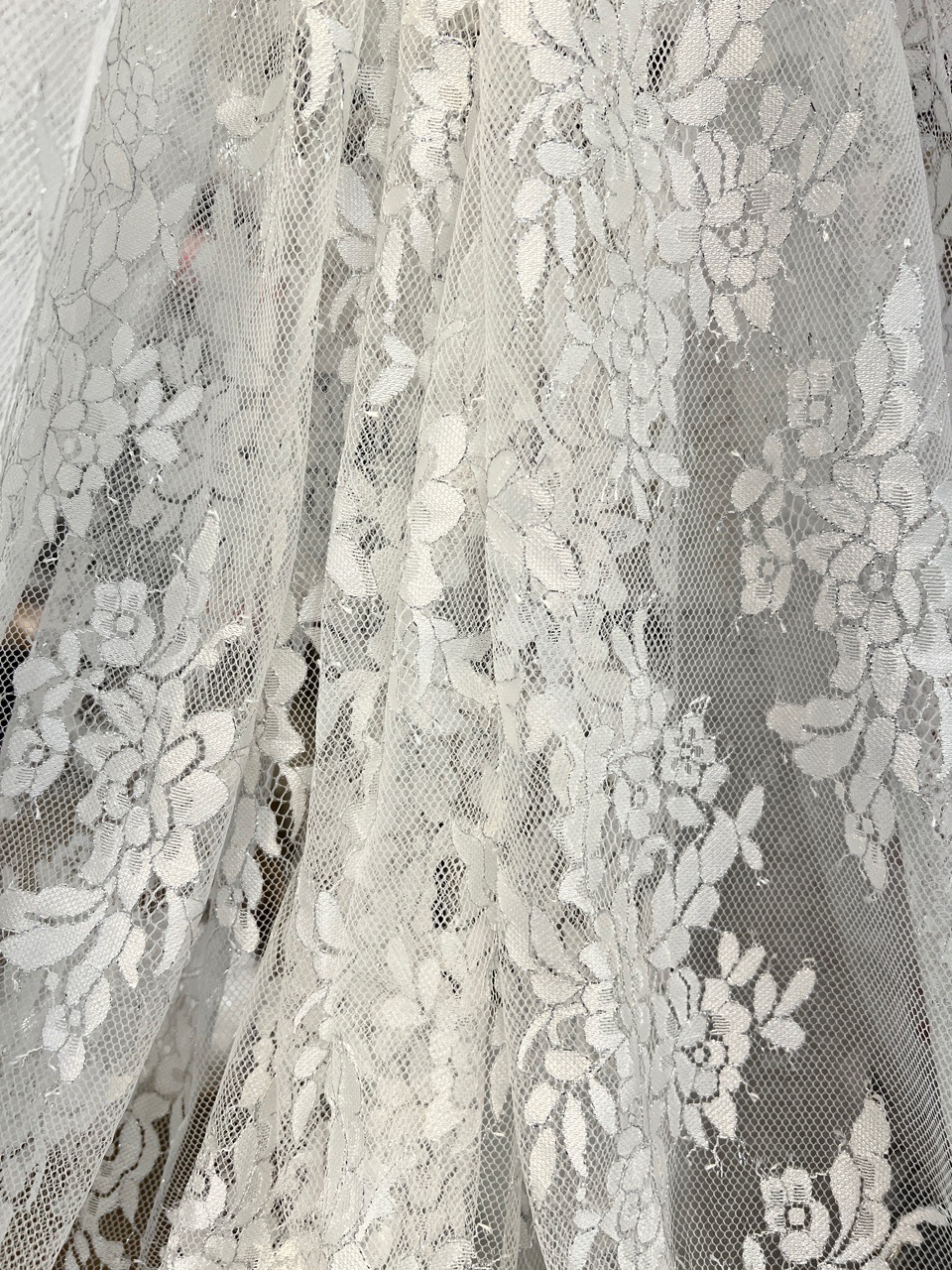 White Floral Lace Fabric