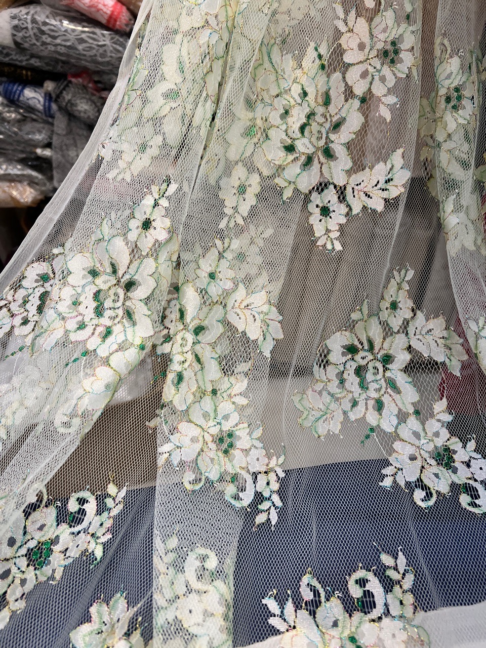 Embroidered Lace Fabric