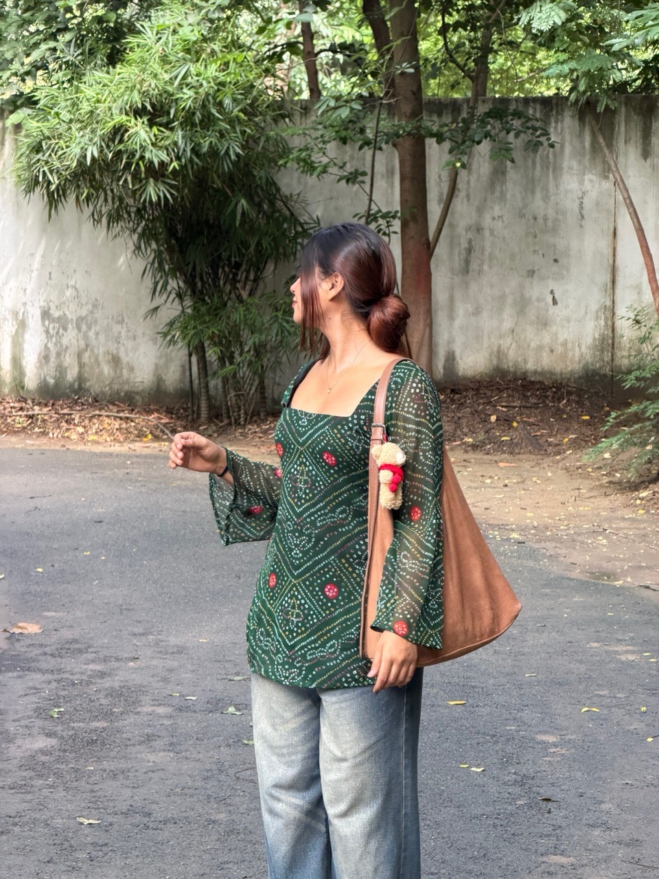 Bandhni Corset Kurti view 2