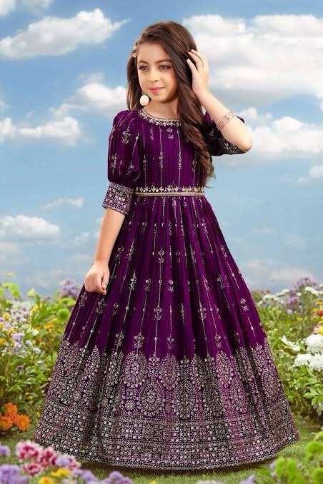 Purple Embroidered Dress view 2