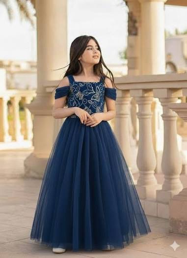 Navy Blue Tulle Dress view 2