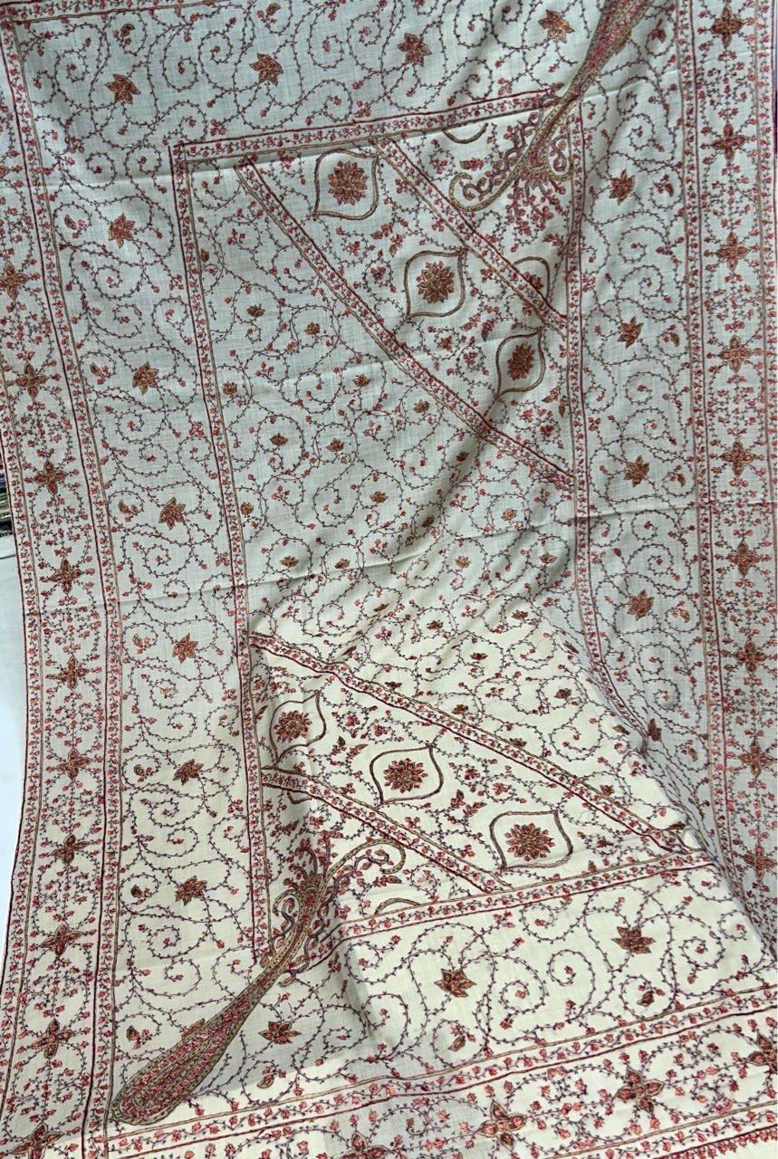 Embroidered Cotton Shawl